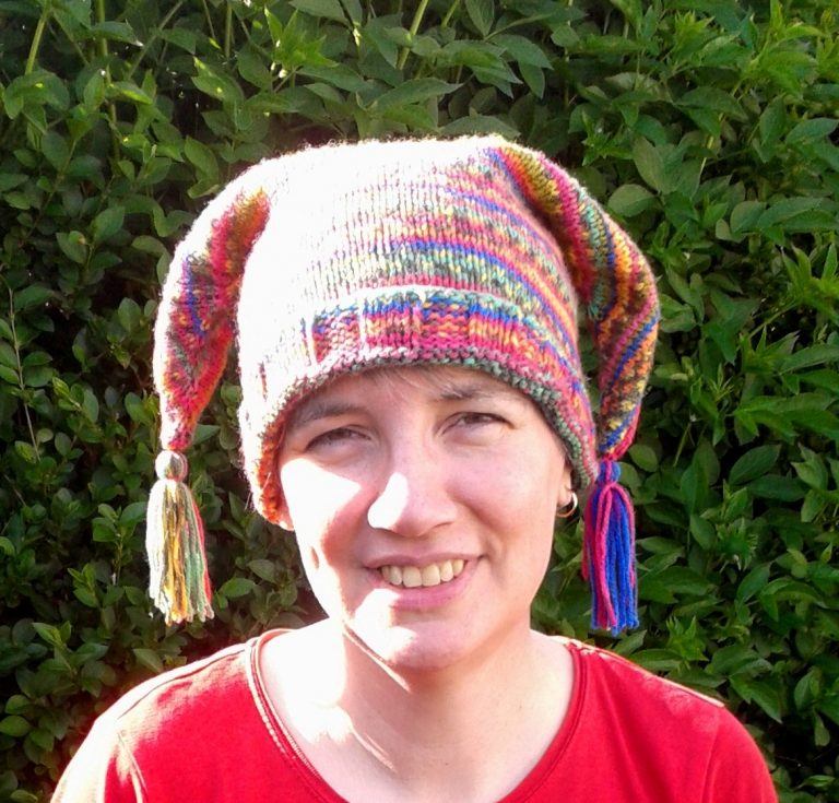 Handknitted jester hat Conscious Crafties