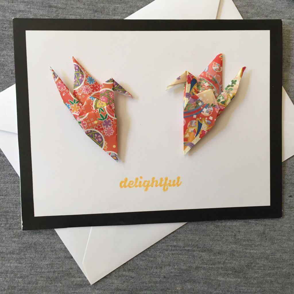 Origami Crane Greeting Card Conscious Crafties