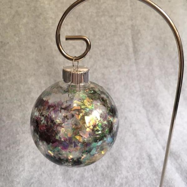 Black Sparkling Stained Glass Christmas Ornament - Conscious Crafties