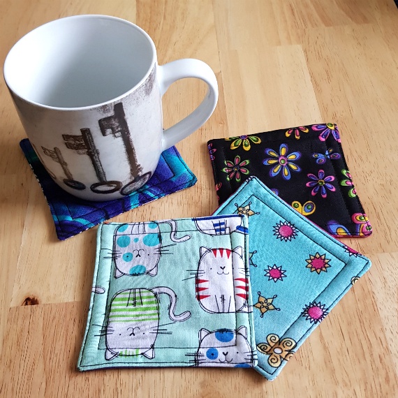 Handmade Fabric Coasters, Mug Rugs, Cloth Coasters, Drinks Coasters -  Conscious Crafties