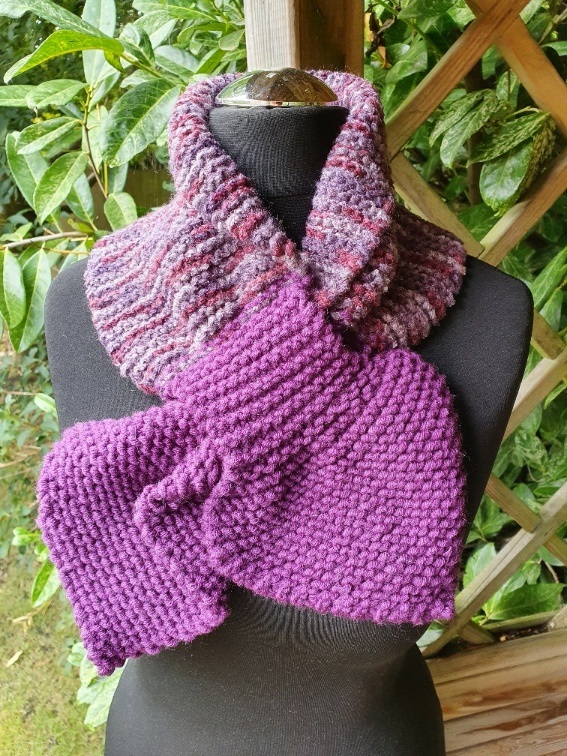 Handmade Knitted Keyhole Scarf Various Colours Conscious Crafties