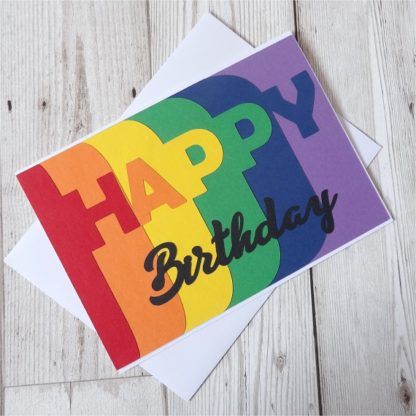 Rainbow Happy Birthday Card - Conscious Crafties