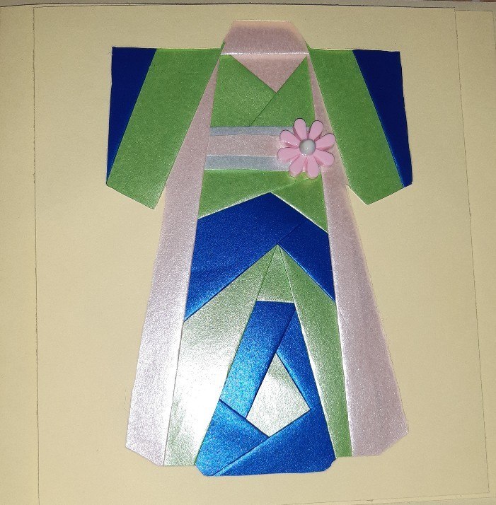 Kimono handmade blank greetings card (A) - Conscious Crafties