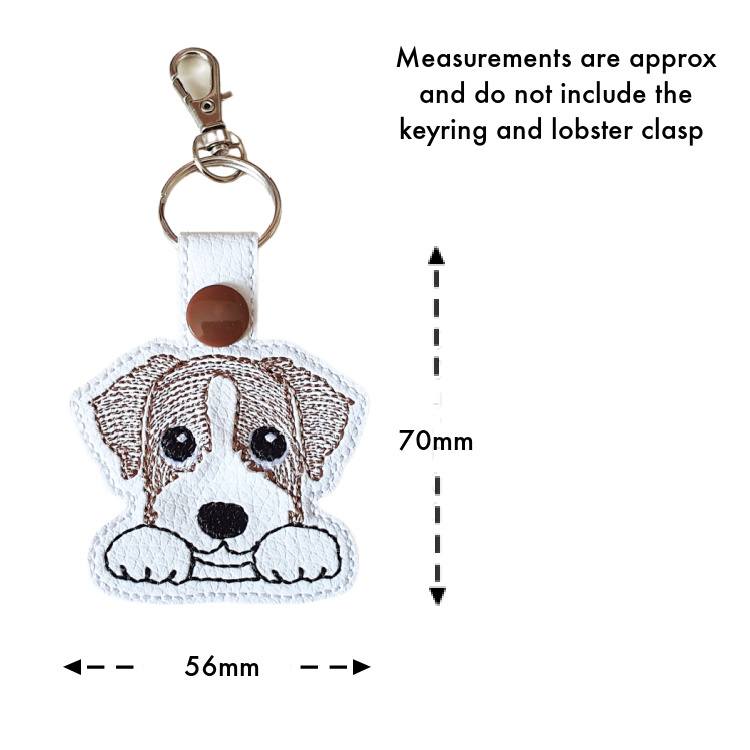 Cute Dog Keychain With Bagcharm (Select From Drop Down Menu) Brown