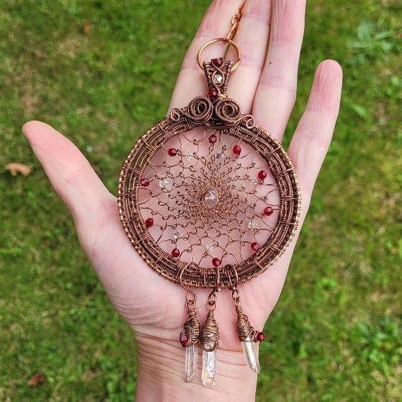 Wire Wrapped Copper Dreamcatcher - Conscious Crafties