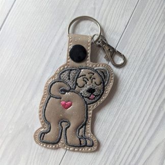 Personalised Pug Dog Keyring Bag Tag Keychain