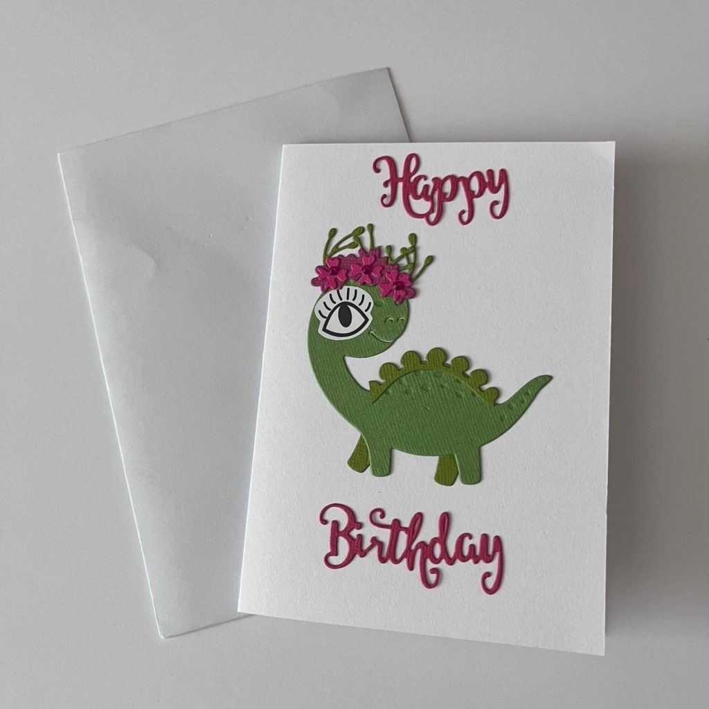 Dinosaur Birthday Card - Conscious Crafties